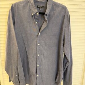 J. Crew Men's Casual Blue Button-Down Shirt